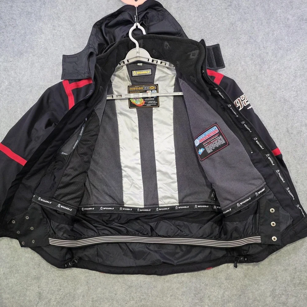 Volkl Motiontex Jacket Mens Medium Black Hooded Ski Waterproof Insulated Pockets